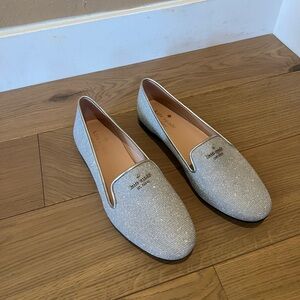 Kate Spade ♠️ New York Silver Sparkle Claudia Flat